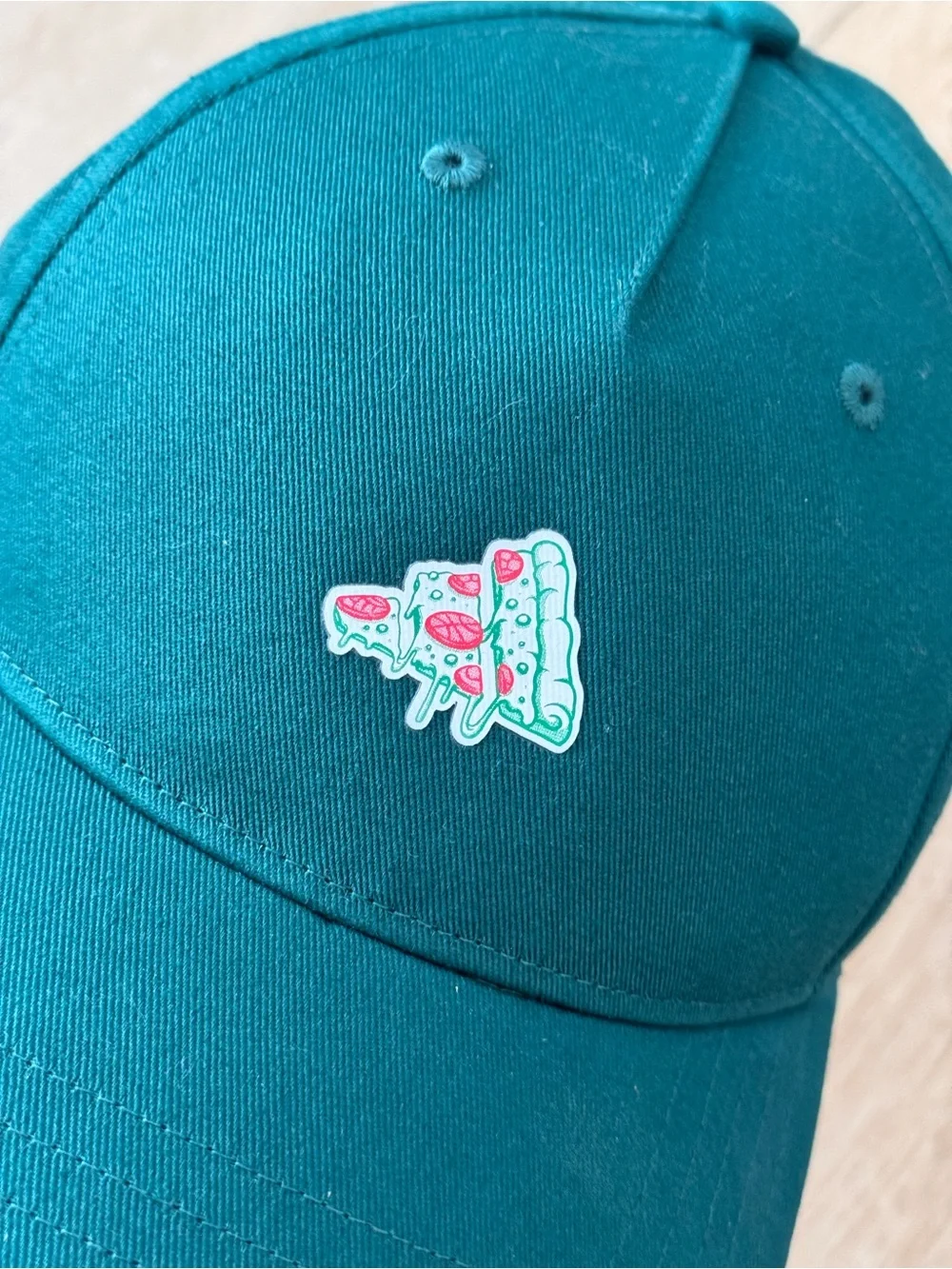 adidas Dark Green Baseball Cap with Pizza Patch